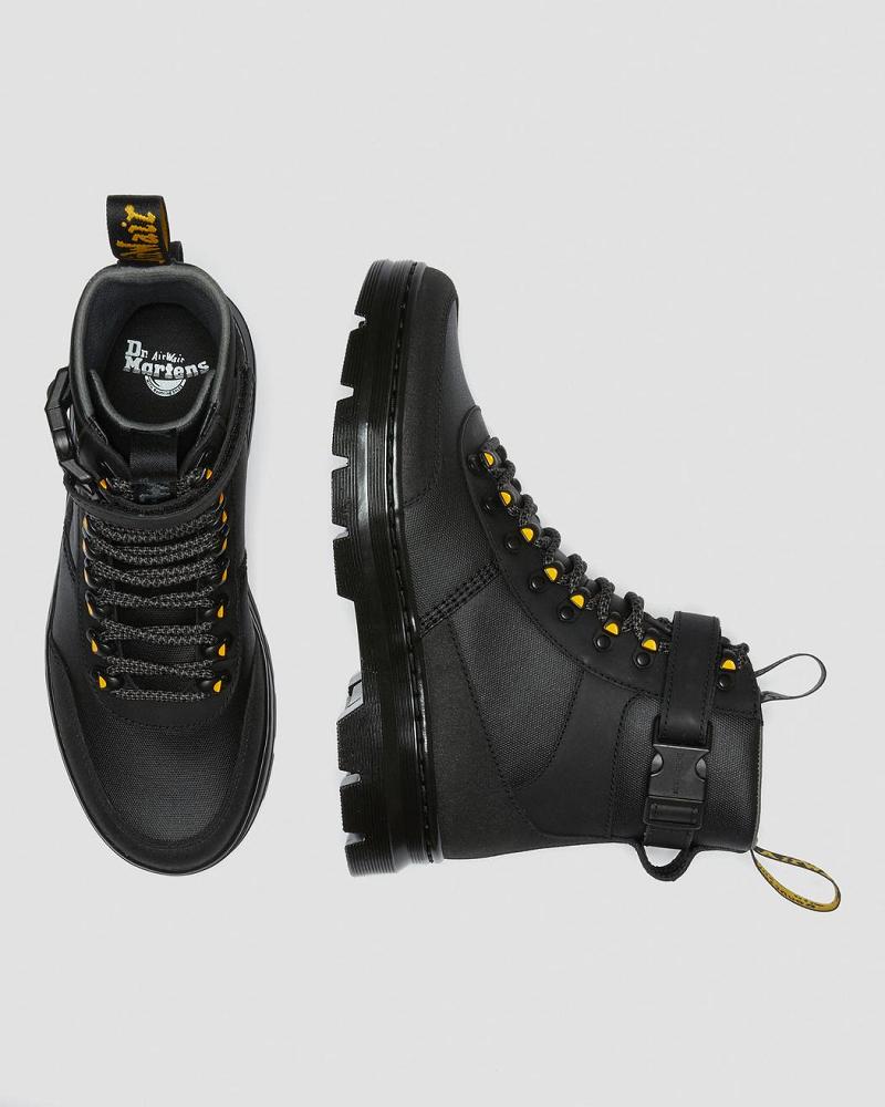 Dr Martens Combs Tech Coated Canvas Ankelstøvler Dame Sort | DK 51FDN